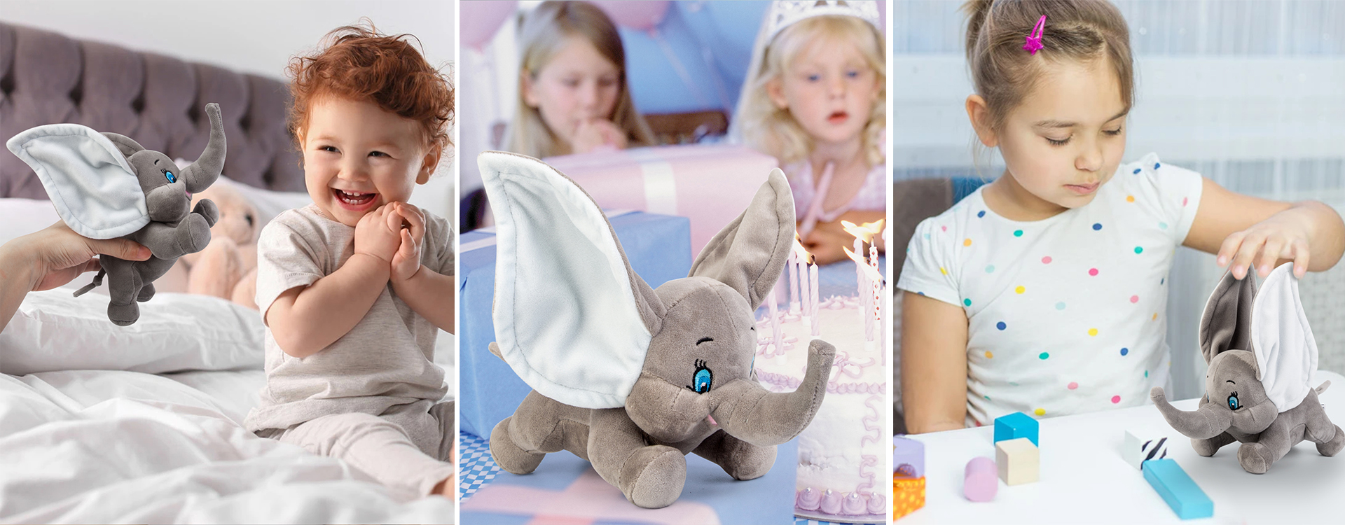 User Experience Of grey elephant plush toy and it give childs happy hours